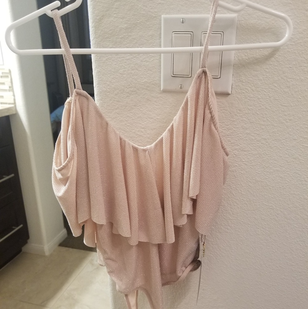 Metallic body suit
